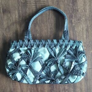 David & Scott Art Deco Leather Detail Purse